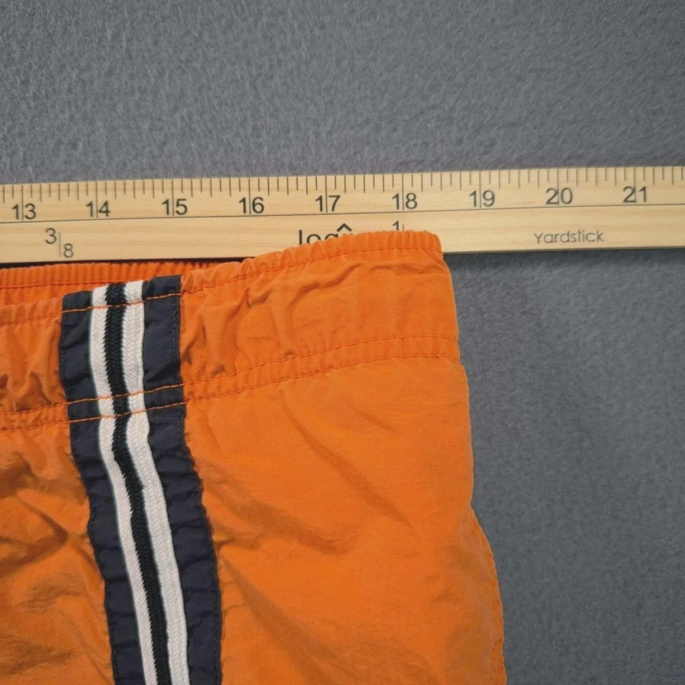 Vintage Abercrombie & Fitch Swim Trunks Mens L Orange Stripe 37x7.5